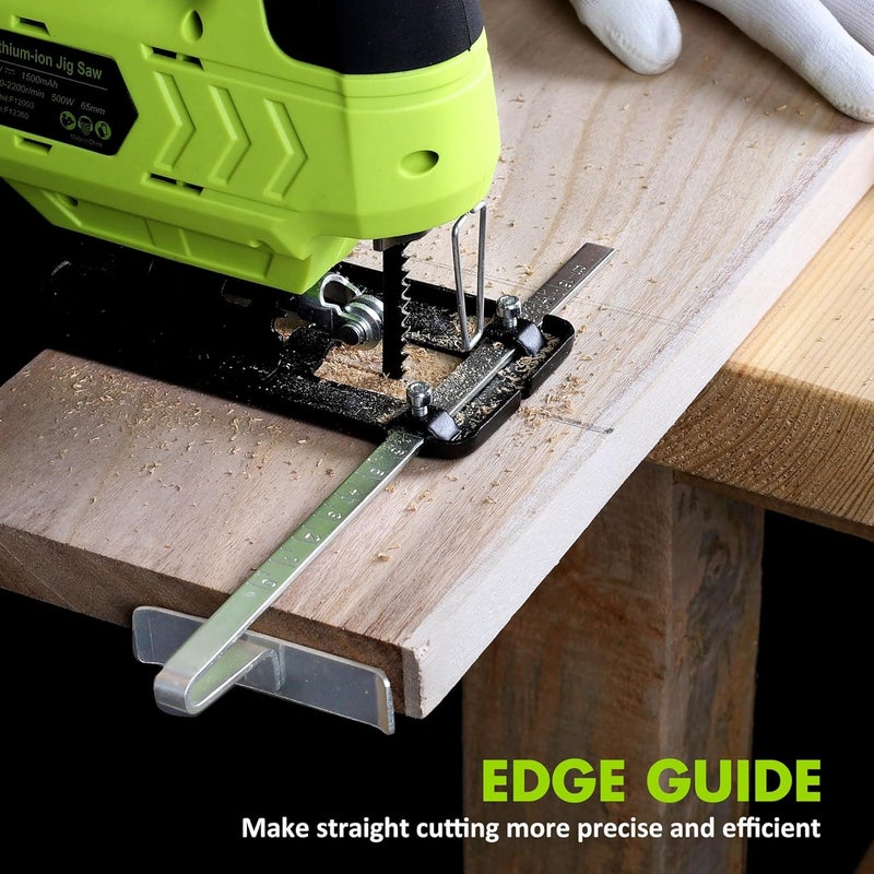 FASTPRO 12V Cordless Jig Saw Kit, Electric Jigsaw with 10pcs Blades & Edge Guide, Included 1.5 Ah Battery, Charger and Storage Case - Image 5